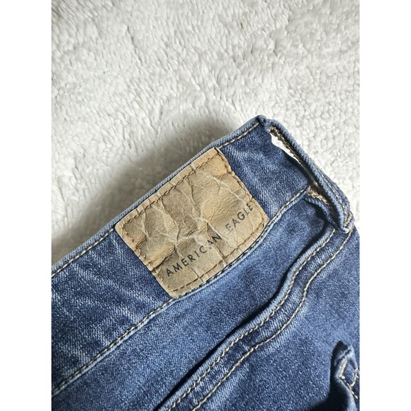 American Eagle Blue Jeggings Sz 16 Denim Stretch - Picture 9 of 13